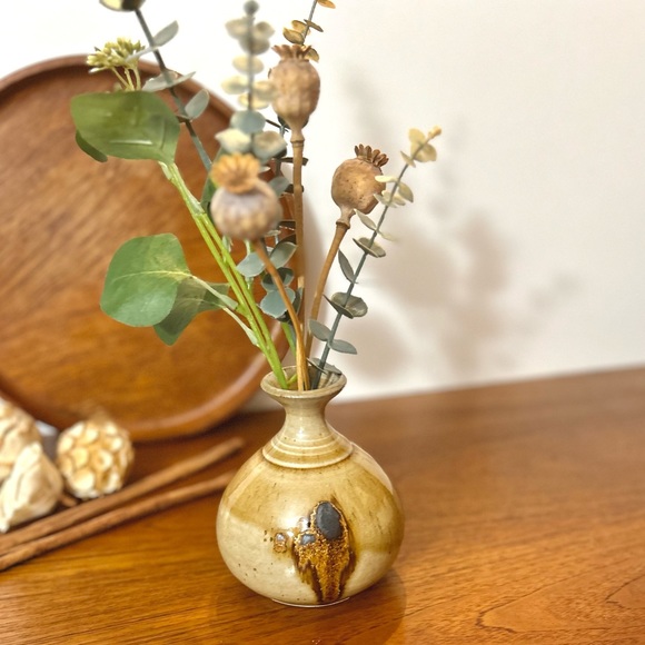 •EUC• Vintage Studio Pottery Onion Vase/Stem Vase/Bud Vase - Picture 8 of 8